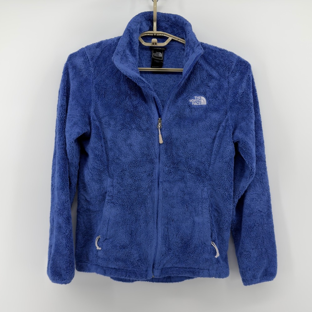 The North Face Osito 2 Blue Full Zip Fleece Jacket Womens Small S P Pockets